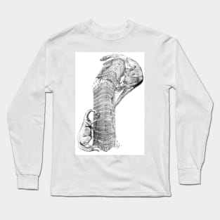 In Which Dinosaurs Eat the Flatiron Building Long Sleeve T-Shirt